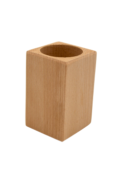 drewniany kubek kwadratowy