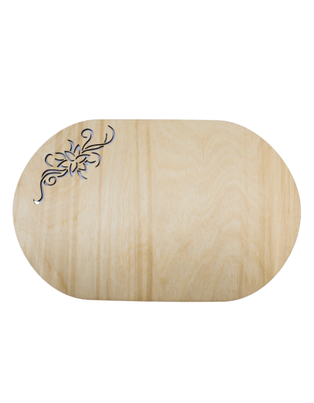 drewniana podstawka na stół, owalna