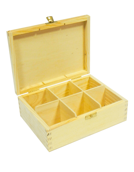 drewniane pudełko na herbaty