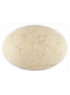 Mapa świata puzzle drewniane